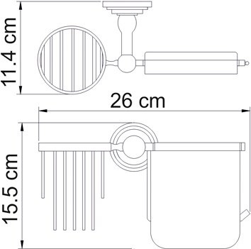 Держатель туалетной бумаги Wasserkraft Isar K-7359 с держателем освежителя воздуха - 2