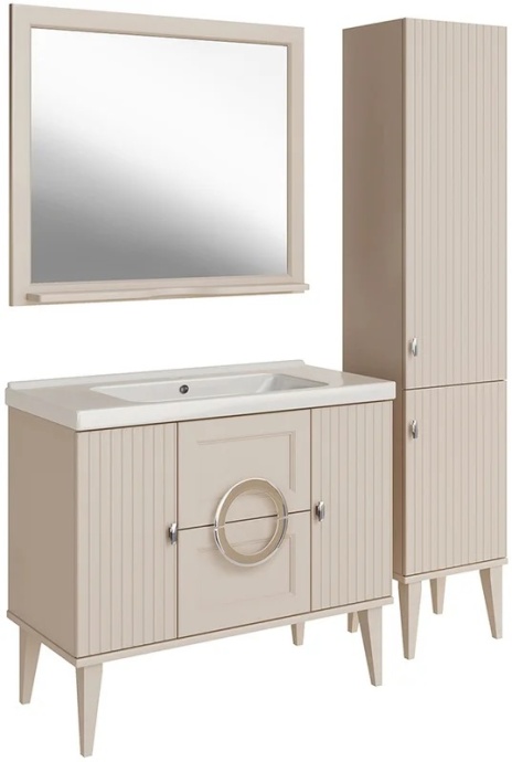 Шкаф-пенал для ванной ASB-Woodline Федерика 40 тирамису софт 80445 - 2