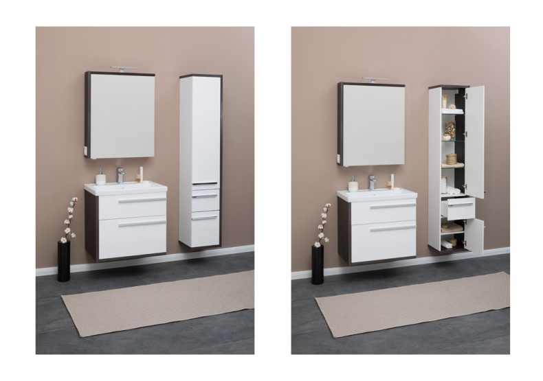 Шкаф-пенал Aquanet Фостер 35 белый, эвкалипт мистери 202062 - 3