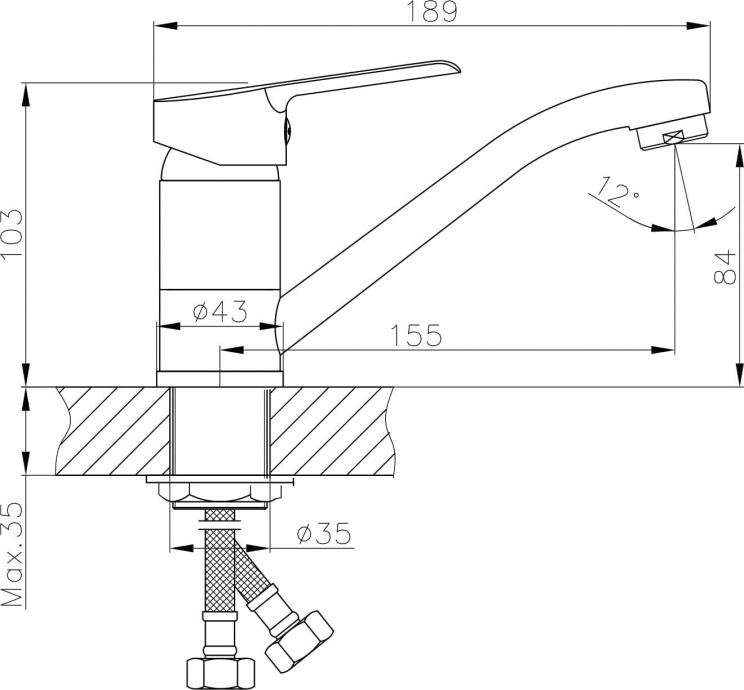Смеситель Orange Prim для раковины M42-011cr - 1
