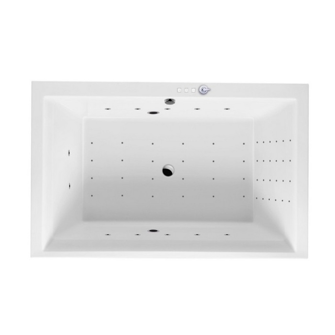 Ванна акриловая Excellent Crown Lux Nano 190х120 с гидромассажем белый - хром WAEX.CRO19.NANO.CR - 0