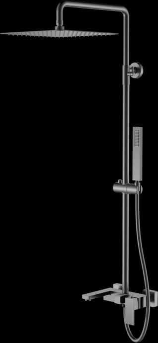 Душевая стойка Boheme Qubic темный хром матовый 478-GM - 0