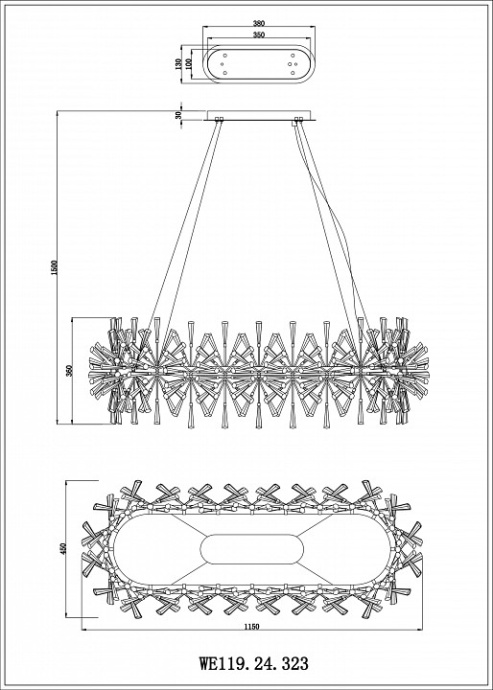 Подвесная люстра Wertmark Floriane WE119.24.323 - 1