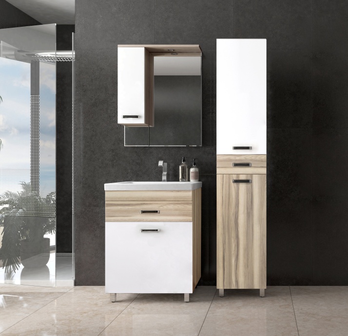 Тумба для комплекта Style Line Ориноко 60 с бельевой корзиной, белая, ориноко ЛС-00000383 - 2