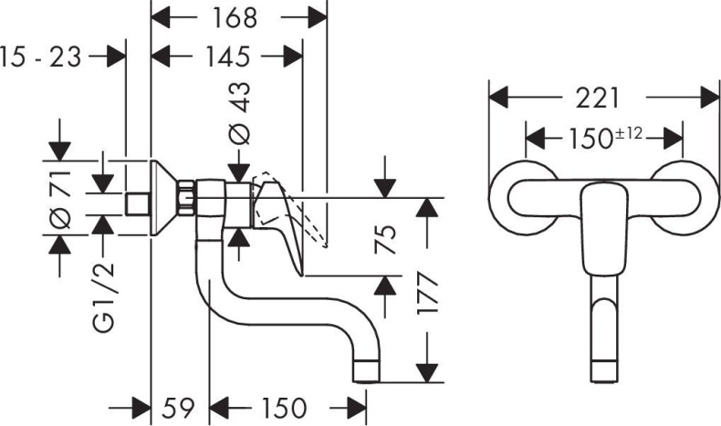 Смеситель Hansgrohe Logis 71836000 для кухонной мойки - 1