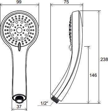 Душевая лейка Ravak   X07P008 - 3