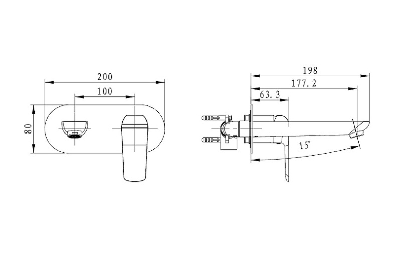 Смеситель для раковины встраиваемый Excellent Clever хром ARAC.4115CR - 1