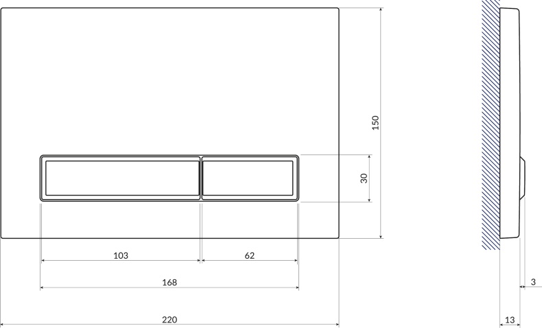 Система инсталляции для унитазов Cersanit Vector 64184 с кнопкой смыва, белая - 5