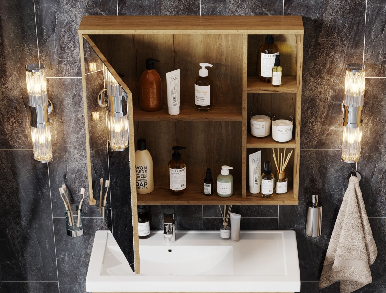 Зеркало-шкаф Onika Легран 80 дуб галифакс  208092 - 4