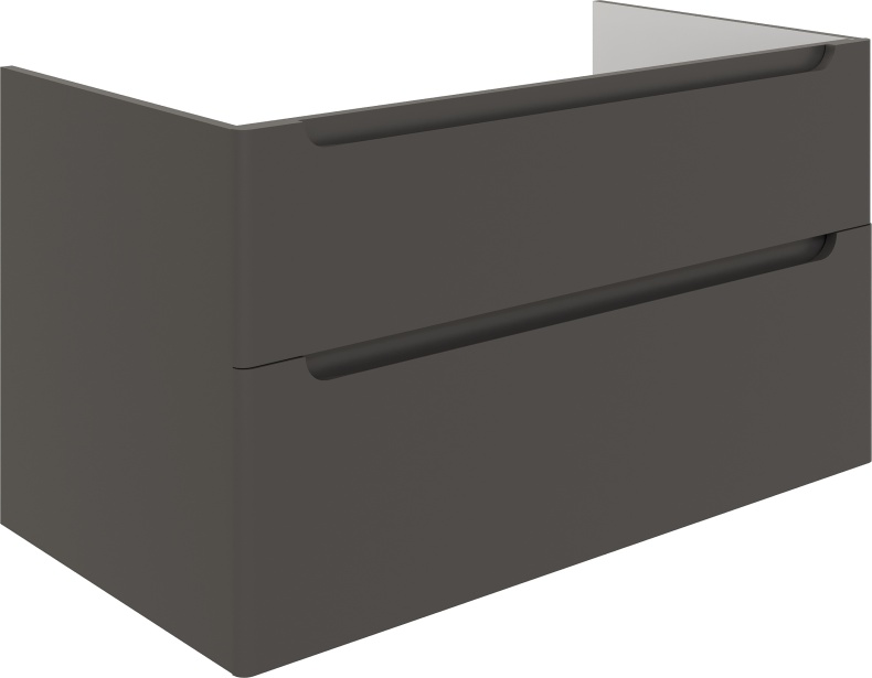 Тумба с раковиной STWORKI Берген 100 серая с темной столешницей, Moduo 50 Square 549582 - 7