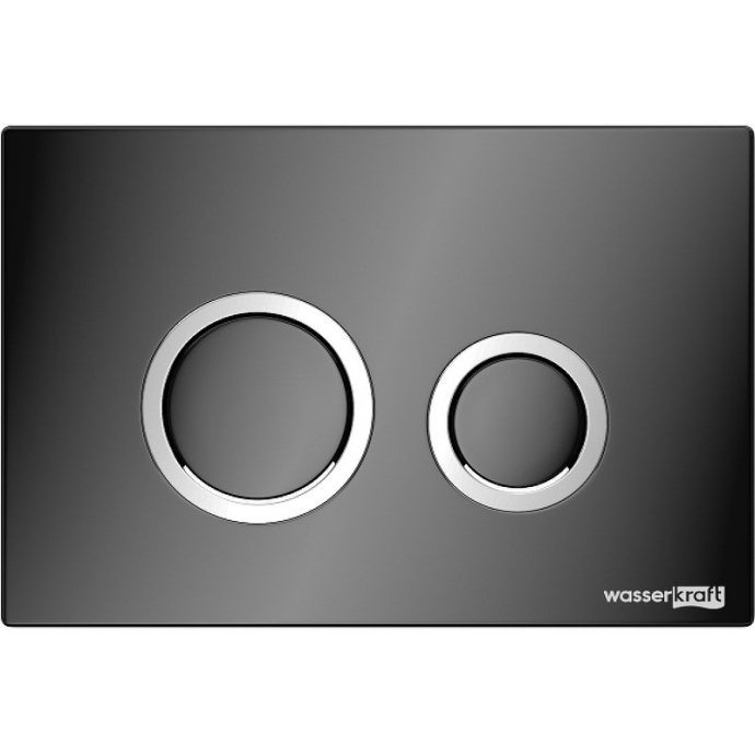 Смывной бачок скрытого монтажа Wasserkraft Aller кнопка смыва черный 10TLT.031.ME.PB01 - 1