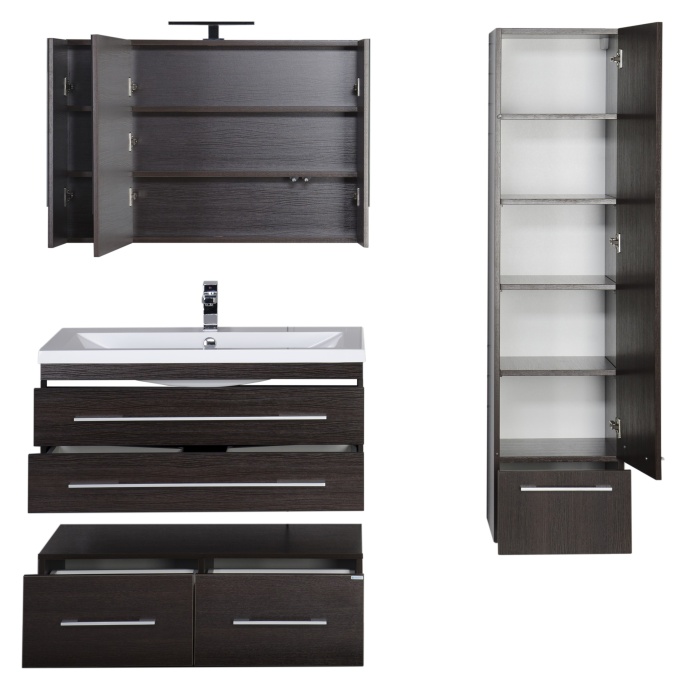 Тумба Aquanet Нота 100 подкатная венге 00170750 - 16