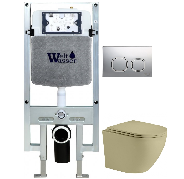 Комплект Weltwasser AMBERG 497 ST + MERZBACH 004 MT-GN + AMBERG RD-CR  10000006728 - 0