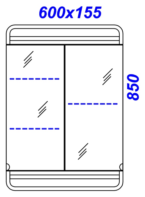 Зеркало-шкаф Aqwella Корсика 60 см  Kor.04.06 - 2