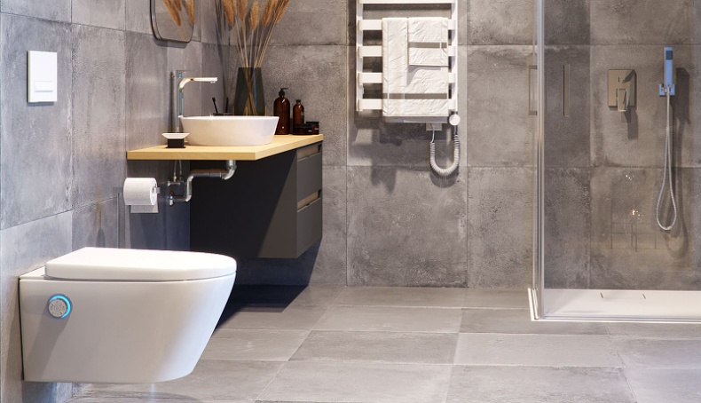 Тумба под накладную раковину Excellent Tuto 80 серый - светлое дерево  MLEX.0104.800.GRBL - 2