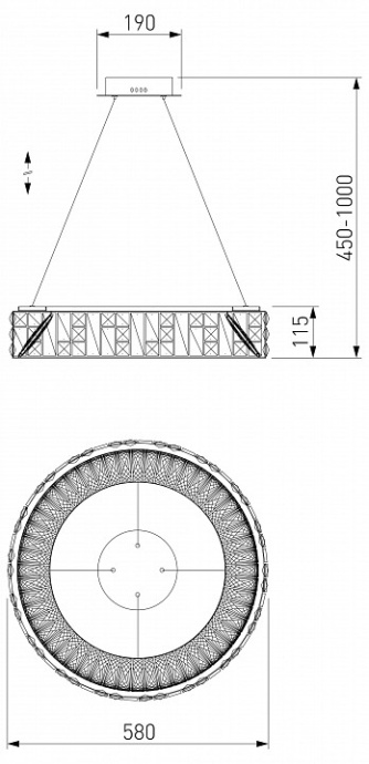 Подвесной светильник Bogate's Cliff 90373/1 - 4