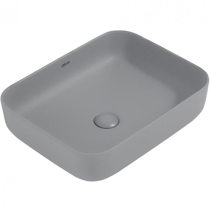 Накладная раковина Abber Rechteck 50 серая матовая AC2202MG - 0
