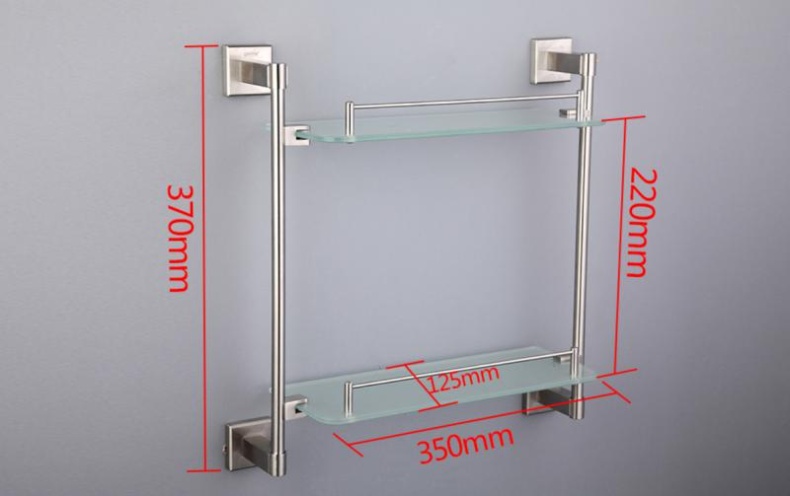 Стеклянная полка для ванной Gappo G17 G1707-2 - 2