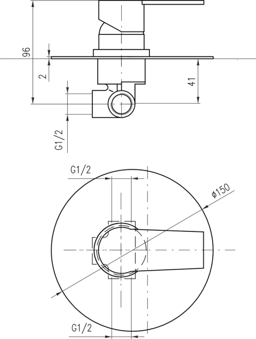 Смеситель для душа Rav Slezak Colorado хром CO183L - 1