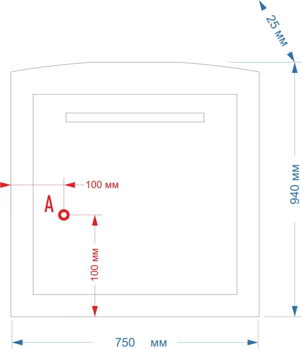 Зеркало Misty Манхеттен 75 с полкой и подсветкой П-Мнх03075-221Св - 3