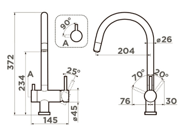 Смеситель для кухни Omoikiri Yamada P-BE ваниль 4974397 - 1