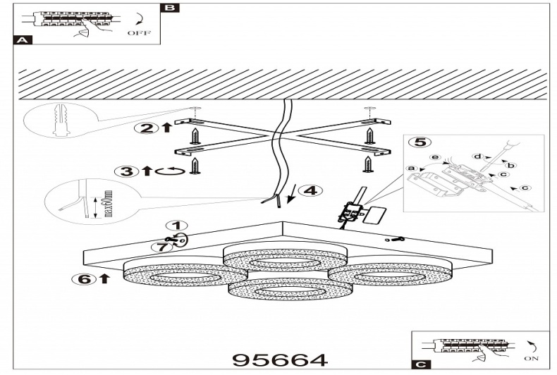 Накладной светильник Eglo ПРОМО Fradelo 95664 - 1