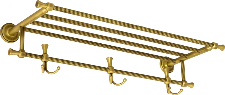 Полка Migliore Fortuna 27713 для полотенец, бронза - 0
