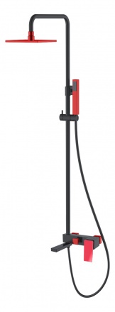 Душевая стойка Boheme Q черный с красным 148-BR.2 - 0