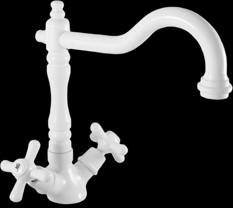 Смеситель для кухни Rav Slezak Morava retro белый MK120.5/8B - 0