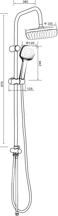 Душевая стойка STWORKI Орхус OR-05b - 4