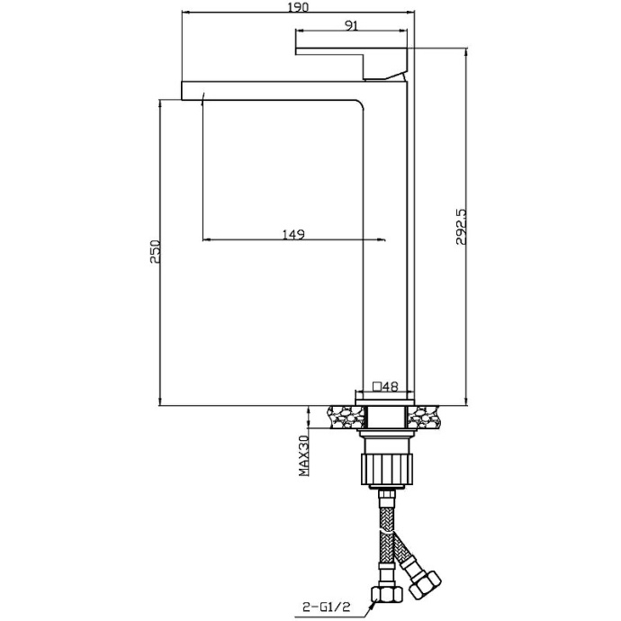 Смеситель для раковины Agger Great хром глянцевый A2812100 - 2