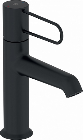 E21029-BL-BL ODEON RIVE GAUCHE смеситель для раковины, без донного клапана корпус черный, ручка черная - 0