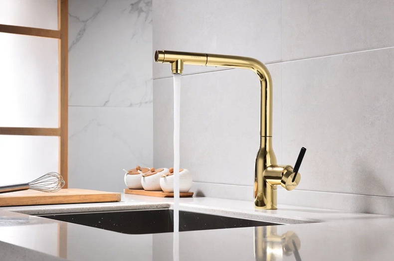 Смеситель для кухни Paulmark Viper золото Vi213105-G - 3