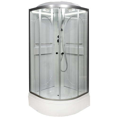 Душевая кабина Deto L 100х100 с подсветкой, хром  L510LED - 1