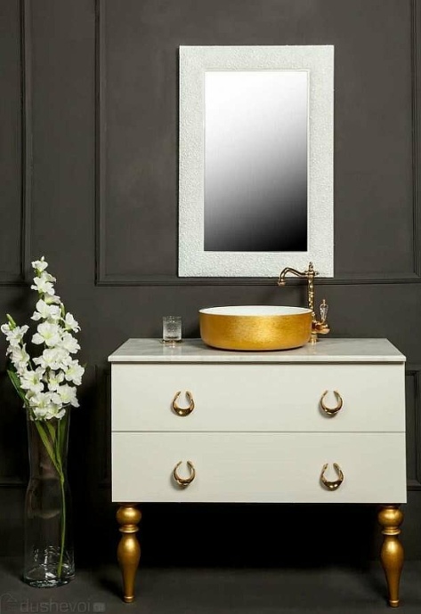 Раковина накладная Armadi Art NeoArt Corian 40 золото 819-G - 2