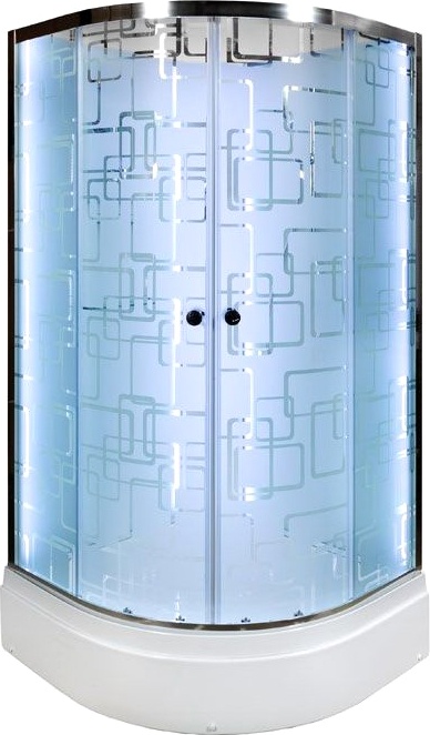 Душевая кабина Deto EM 90х90  EM2790NLED+GM - 1