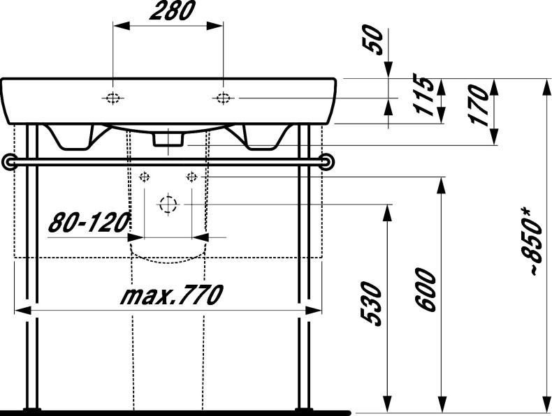 Подвесная раковина Laufen Pro  8.1395.6.000.104.1 - 2