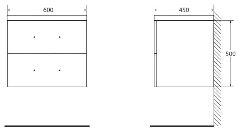 Тумба под раковину BelBagno Aurora 60 темное дерево AURORA-600-2C-SO-RT - 4