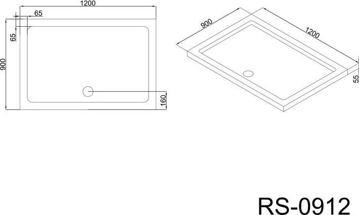 Поддон для душа Black&White Stellar Wind RS-0912 0912000 - 3