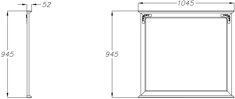 Зеркало Opadiris Кантара 105 слоновая кость 00-00003717 - 3