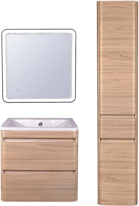 Тумба для комплекта Style Line Атлантика 60 Люкс Plus, подвесная, ясень перламутр СС-00002217 - 1