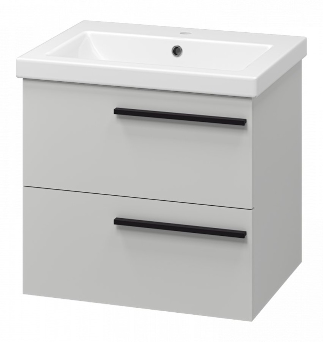 Тумба под раковину подвесная Misty Ненси 60 серый П-Нен-09060-502Я - 1