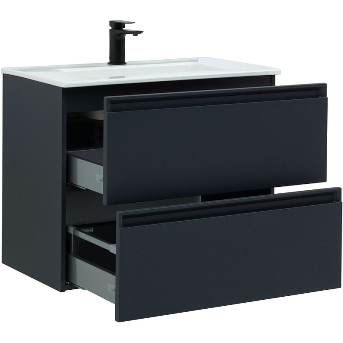 Тумба с раковиной Allen Brau Eclipse 80 черный матовый 1.E1002.AM - 7