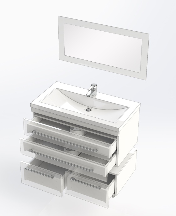 Мебель для ванной Aquanet Нота 90 белая 171492 - 36