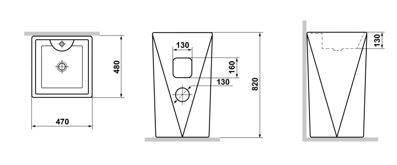 Раковина 47 2050w - 1
