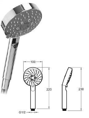 Душевая лейка Jacob Delafon Brive E21756-CP - 0