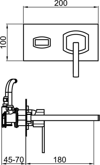 Смеситель Webert Azeta New AA830606015 С ВНУТРЕННЕЙ ЧАСТЬЮ, для раковины - 2