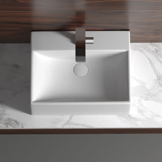 Раковина накладная Ceramica Nova Element 50х41 белая CN6040 - 3