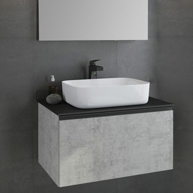 Тумба с раковиной Comforty Эдинбург 75 бетон светлый 00004149066 - 0