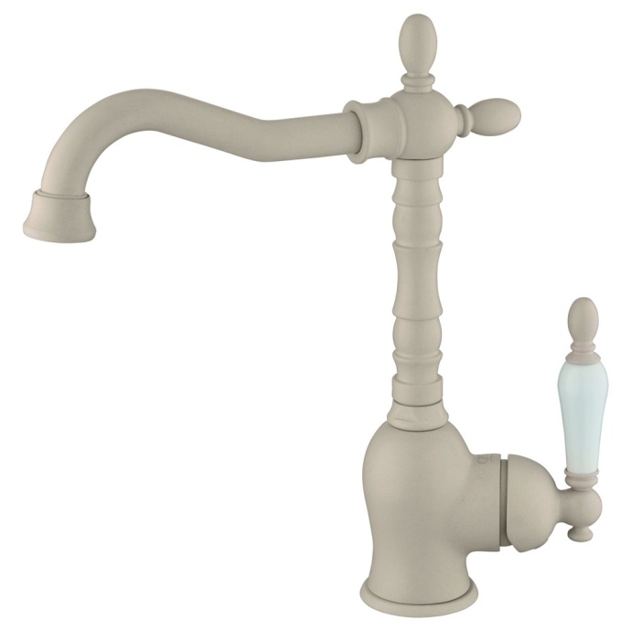 Смеситель для раковины GPD Retro бежевый матовый  MTL180-KG - 0